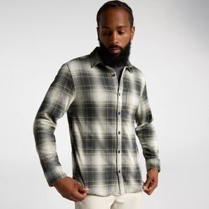 VRST Men's Plaid Button Down Shirt - Color: Olive Green Plaid